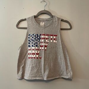 Compete Everyday Americana Muscle Crop Tank